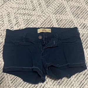 Hollister Women's Dark Blue Jean Shorts
